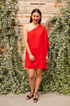 Mallory Dress In Red Womens