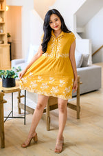 Marigold Embroidered Dress Womens