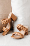 Maya Braided Heels In Tan Womens