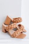 Maya Braided Heels In Tan Womens