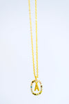 Mi Amor Gold Dipped Initial Necklace Womens