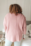 Mia Waffle Knit Long Sleeve In Pink Womens