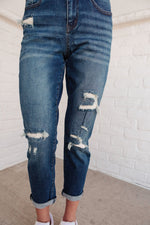 Mid-Rise Thermal Boyfriend Jeans Womens