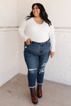 Mid-Rise Thermal Boyfriend Jeans Womens