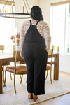 More Than Friends Corduroy Jumpsuit In Black Womens