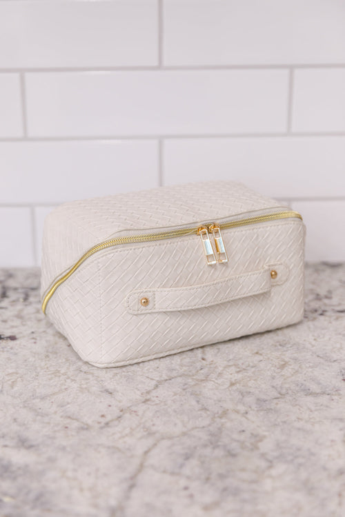New Dawn Large Capacity Cosmetic Bag In White Womens