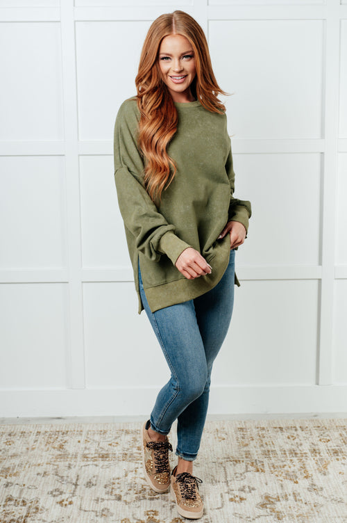 No Plain Jane Oversized Sweatshirt in Green*