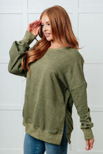 No Plain Jane Oversized Sweatshirt in Green*