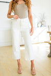 Not Too Salty High Rise Wide Leg Cropped Jeans Womens