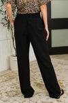 Peachy Keen Straight Leg Trousers in Black**
