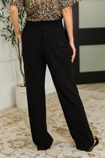 Peachy Keen Straight Leg Trousers in Black**