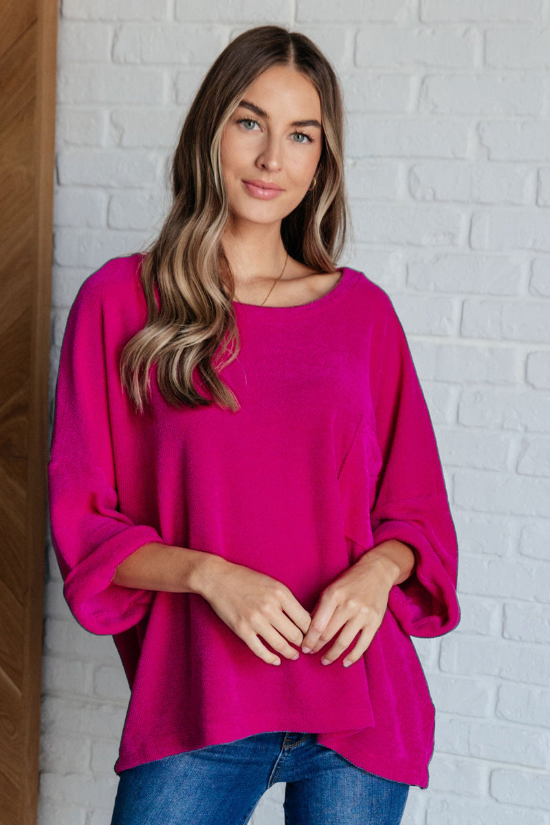 Pink Thoughts Chenille Blouse