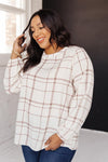 Playing In Plaid Top Womens
