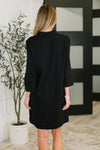 Portfolio Quarter Sleeve Dress in Black