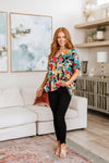 Pretty In Paradise Floral Blouse Womens