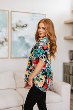 Pretty In Paradise Floral Blouse Womens