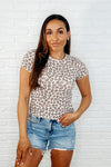 Purrfectly Wild Round Neck Knit Top