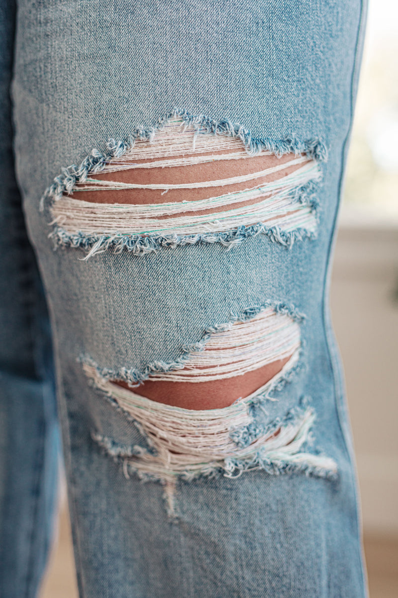Ramona High Rise Rigid Magic Destroyed Straight Jeans – SidePony Boutique