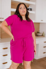 Real Cozy Romper In Magenta Womens