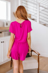 Real Cozy Romper In Magenta Womens