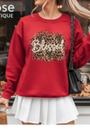 Blessed in Leopard Sweatshirt