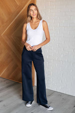 Resort Travel Wide Leg Crop Pant in  Navy*