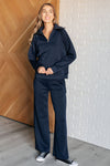 Resort Travel Wide Leg Crop Pant in  Navy*