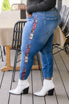 Rio Western Print Relaxed Jeans Womens