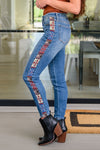 Rio Western Print Relaxed Jeans Womens
