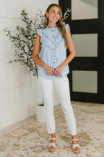 PREORDER: Ruffle Detailed Flutter Sleeve Top