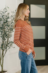 Rust Revival Long Sleeve Knit Top