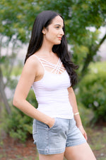 White Timeless Criss-Cross Cami
