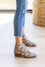 Sadie Ankle Boots In Snakeskin Womens