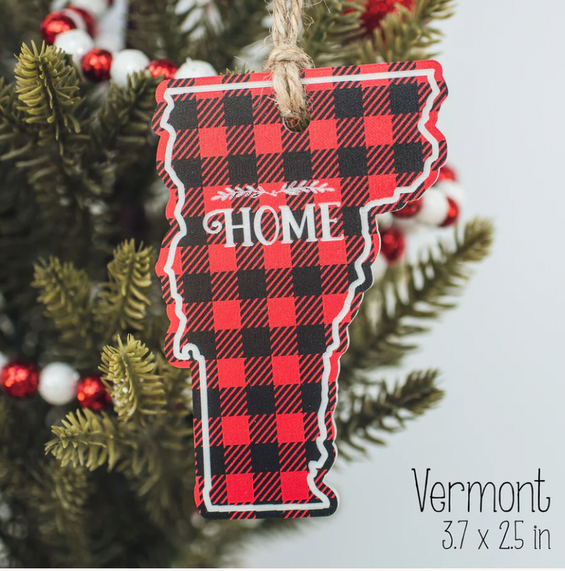 Buffalo Plaid Vermont Ornament - Home