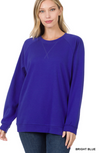 Round Neck Pullover - Bright Blue
