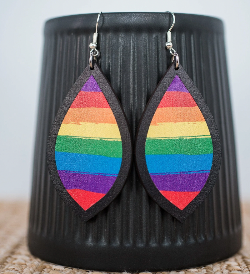Rainbow Pride Stripe Earrings