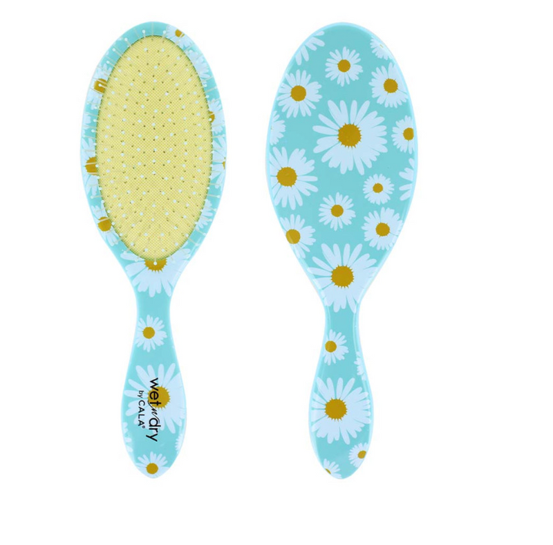 CALA Wet-N-Dry Detangling Hair Brush - daisy