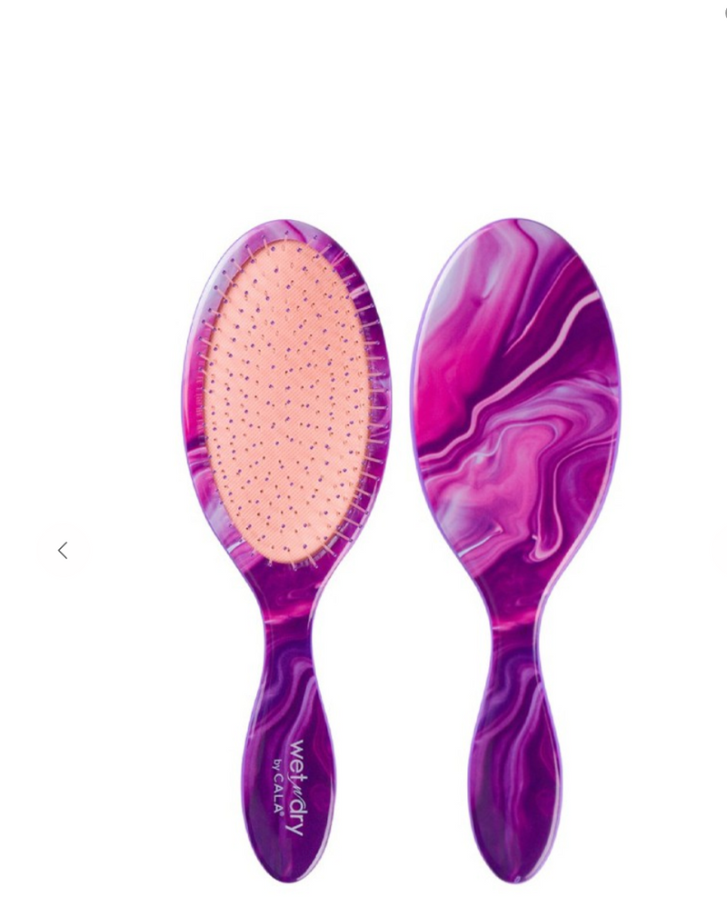 CALA Wet-N-Dry Detangling Hair Brush - purple galaxy