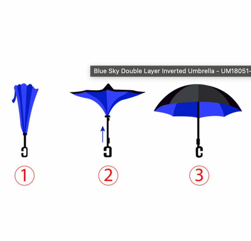 Inverted Umbrella Blue Sky