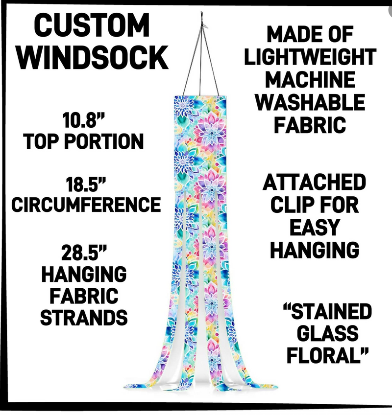 Windsock - Stained Glass Floral