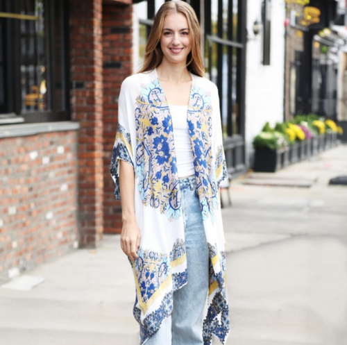 Blue Mandala Kimono