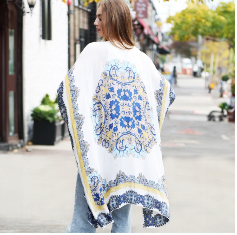 Blue Mandala Kimono