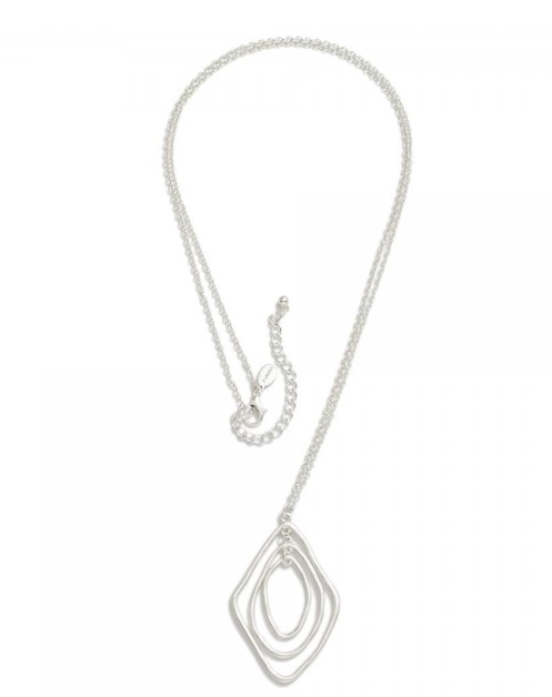 Silver Diamond Shape Necklace