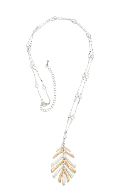 Gold and Silver Palm Necklace