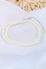Shes So Audrey Sterling Silver & Faux Pearl Necklace Womens