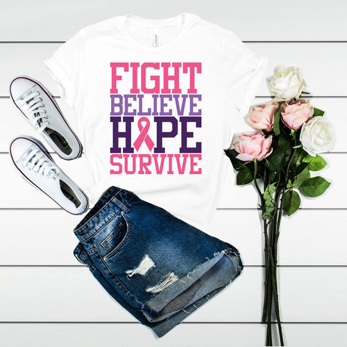 Graphic Tee - Fight Believe Hope Survive