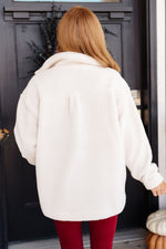 Shrouded in Sherpa Coat in White*