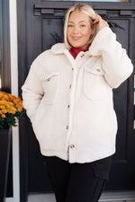 Shrouded in Sherpa Coat in White*