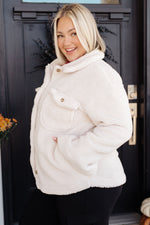 Shrouded in Sherpa Coat in White*