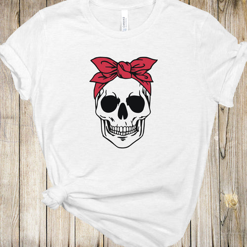 Graphic Tee - Skull Red Bandana